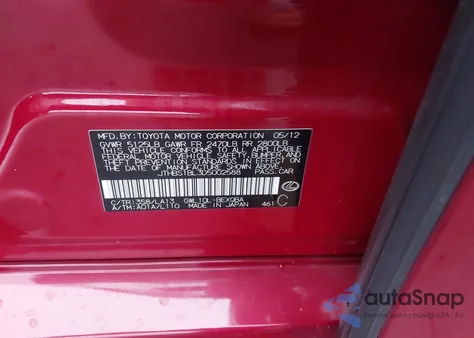 2013 Lexus Gs 450H из США, поврежденный, VIN JTHBS1BL3D5002588